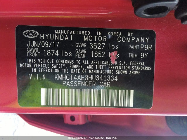 Hyundai Accent Value Edition 2017 KMHCT4AE3HU341334 Image 10