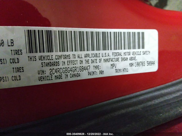 Dodge Grand Caravan Se 2016 2C4RDGBG4GR168447 Image 9