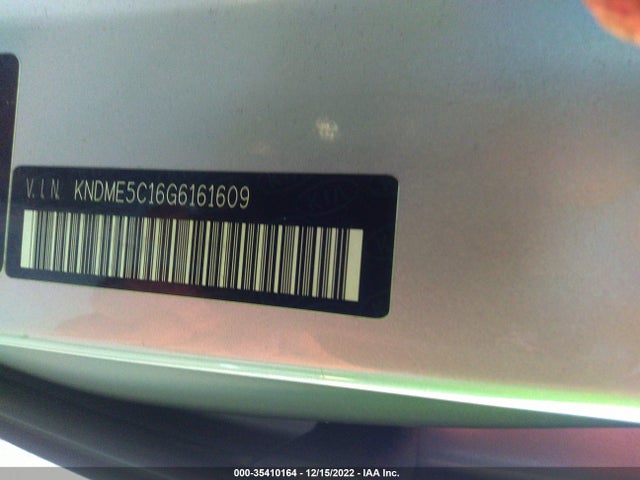 2016 Kia Sedona, VIN: KNDME5C16G6161609