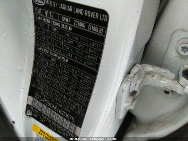 Land Rover RANGE ROVER EVOQUE 2014 SALVR2BG5EH883676 Image 10