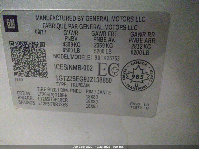 GMC Sierra 2500hd Sle 2018 1GT22SEG9JZ138850 Image 9