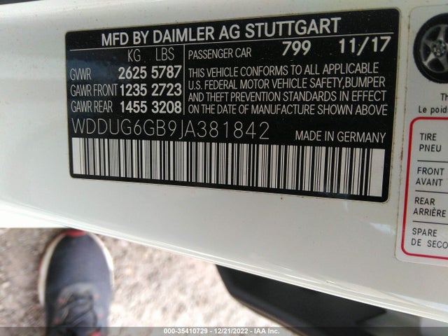 2018 Mercedes-Benz S-Class, VIN: WDDUG6GB9JA381842