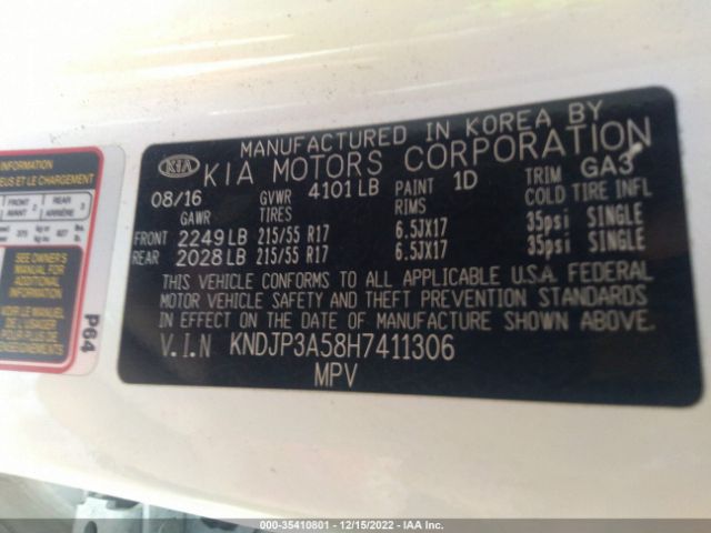 KNDJP3A58H7411306 KIA SOUL +