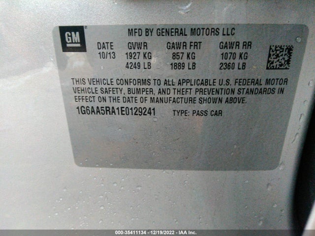 Cadillac ATS 2014 1G6AA5RA1E0129241 Image 9