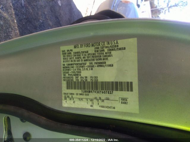 1LNHM97V3XY607837 Lincoln Continental