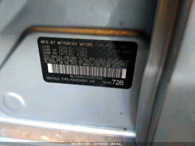 ML32A4HJ1EH007593 Mitsubishi MIRAGE ES