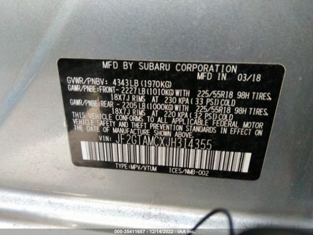 JF2GTAMCXJH314355 Subaru Crosstrek Limited