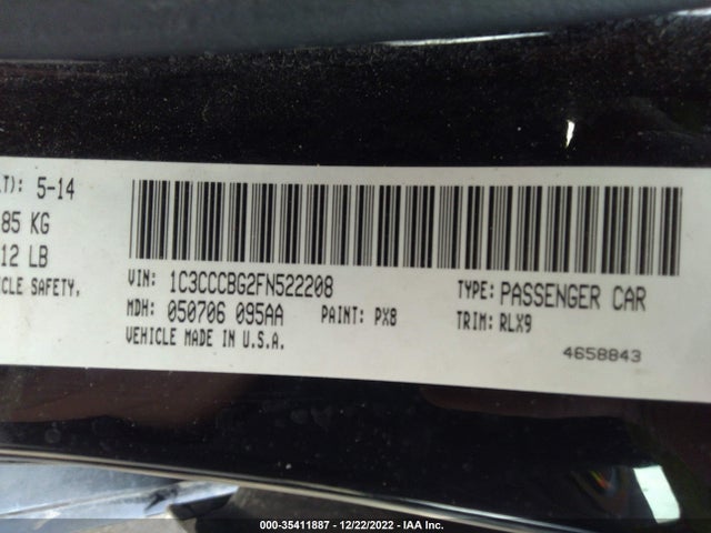 Chrysler 200 S 2015 1C3CCCBG2FN522208 Image 9