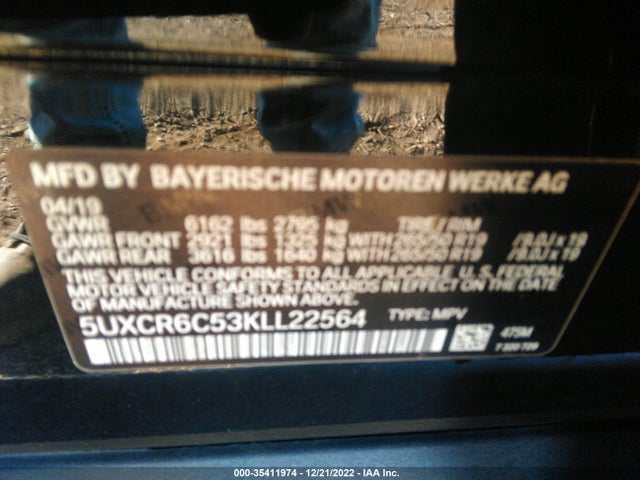 BMW X5 Xdrive40i 2019 аукцион фото