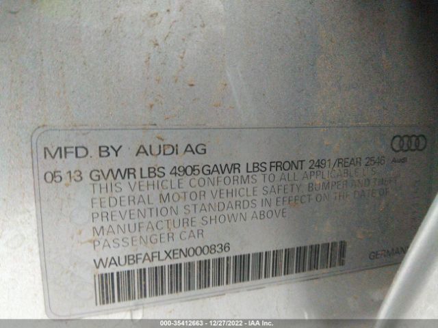 WAUBFAFLXEN000836 Audi A4 2.0t Premium