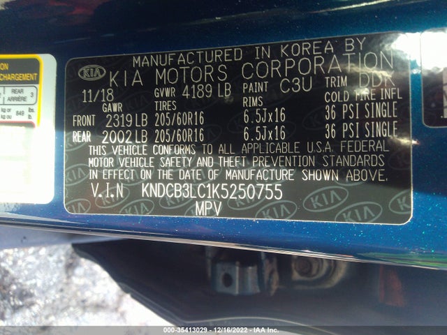 2019 Kia Niro, VIN: KNDCB3LC1K5250755