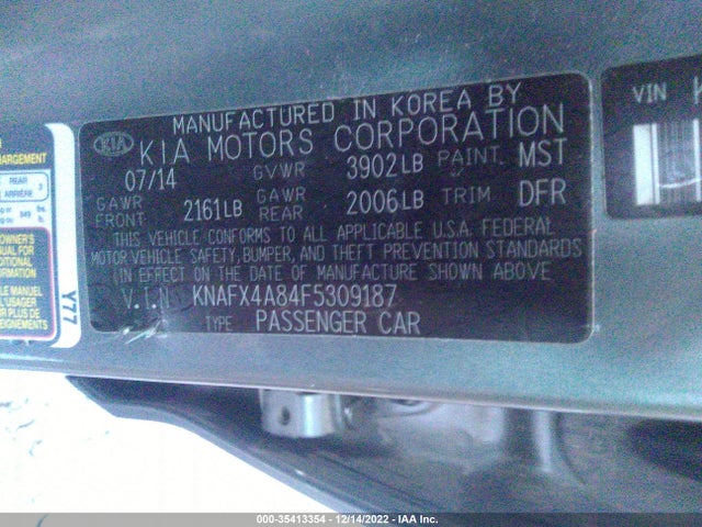 2015 Kia Forte, VIN: KNAFX4A84F5309187