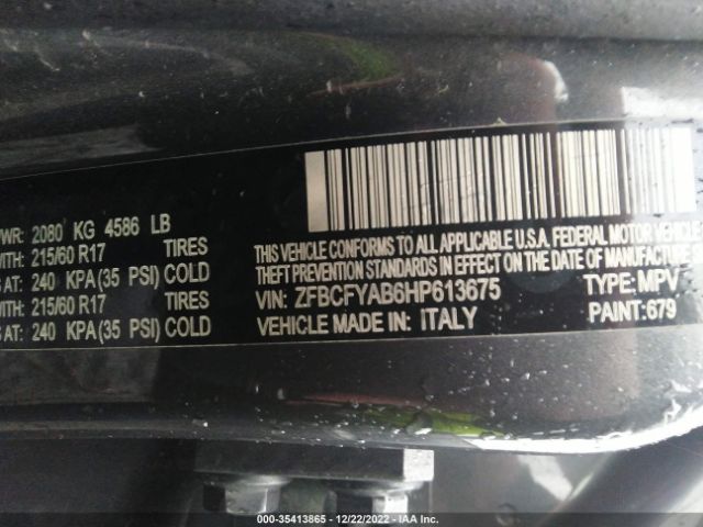 ZFBCFYAB6HP613675 Fiat 500X