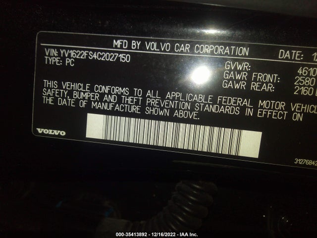 Volvo S60 T5 2012 YV1622FS4C2027150 Image 9
