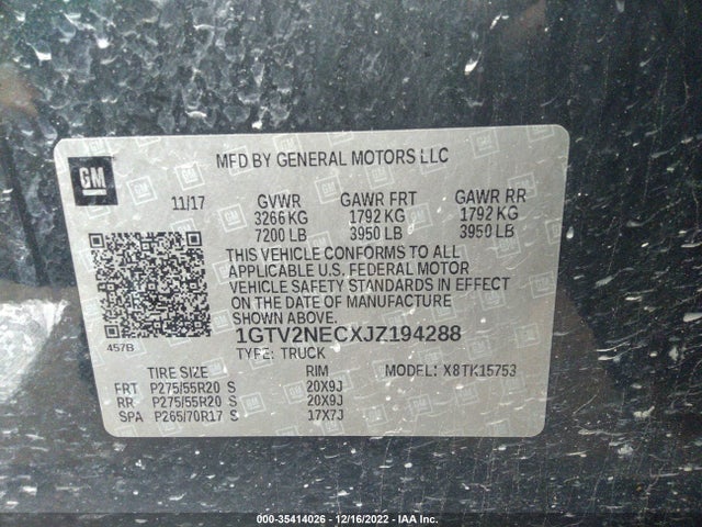 GMC Sierra 1500 Slt 2018 1GTV2NECXJZ194288 Image 9