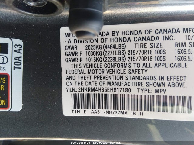Honda CR-V LX 2014 2HKRM4H35EH617180 Image 9
