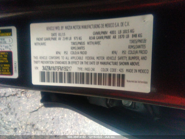 2015 Mazda 3, VIN: 3MZBM1M76FM189217