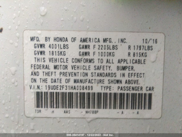 19UDE2F31HA008499 Acura Ilx Acurawatch Plus Package