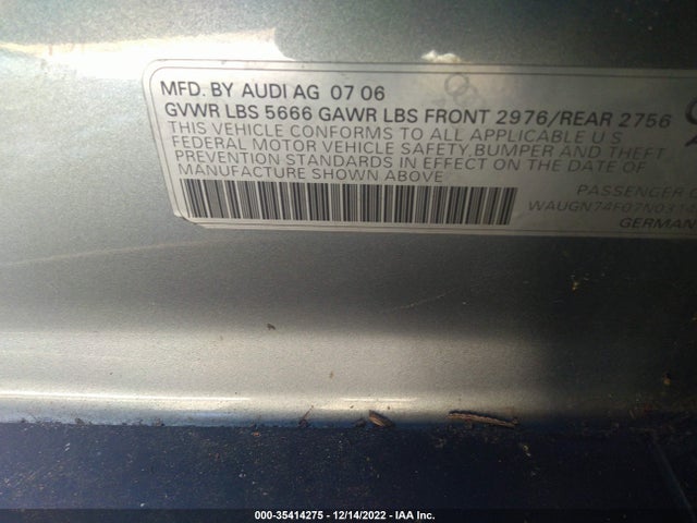 WAUGN74F07N031461 Audi S6