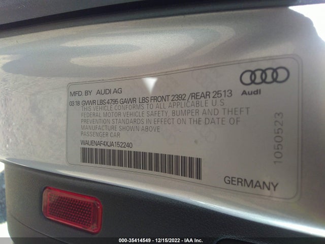 WAUENAF4XJA152240 Audi A4 Premium Plus