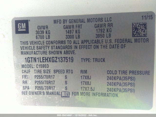 GMC SIERRA 1500 2016 1GTN1LEHXGZ137519 Image 9