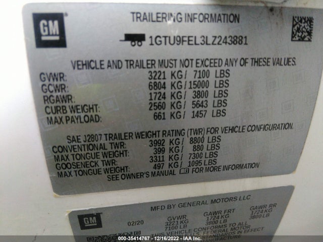 GMC Sierra 1500 Denali 2020 1GTU9FEL3LZ243881 Image 9
