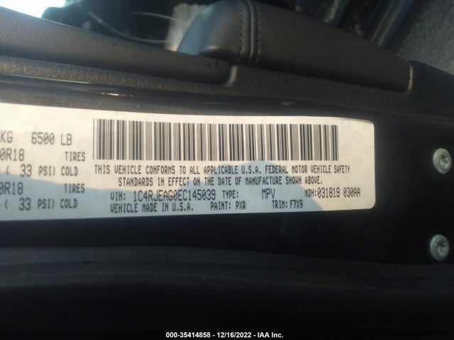 Jeep Grand Cherokee Laredo 2014 1C4RJEAG0EC145039 Image 11