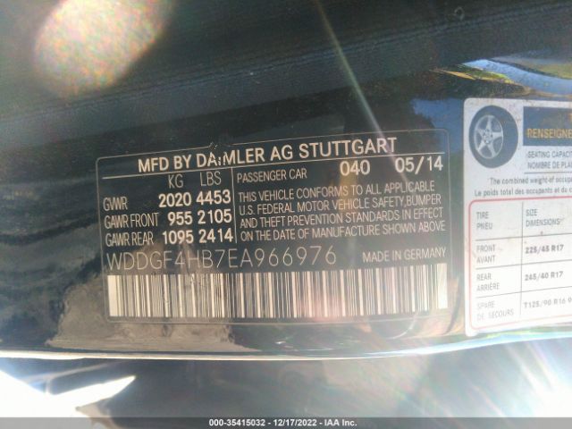 WDDGF4HB7EA966976 Mercedes-Benz C-class C 250
