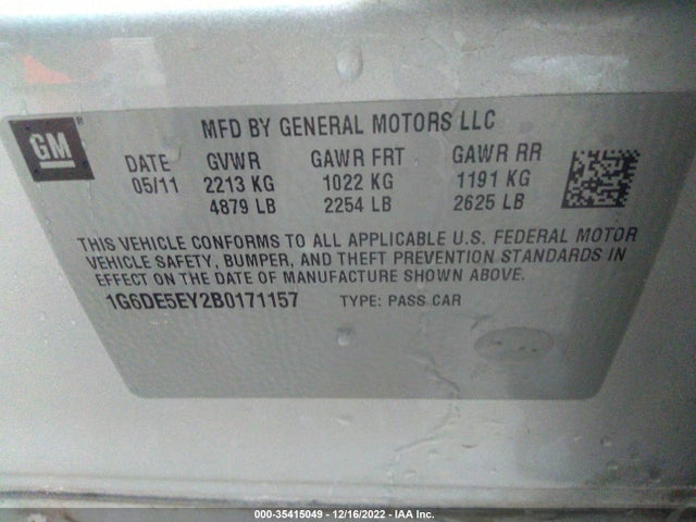 Cadillac Cts Sedan Luxury 2011 1G6DE5EY2B0171157 Image 10