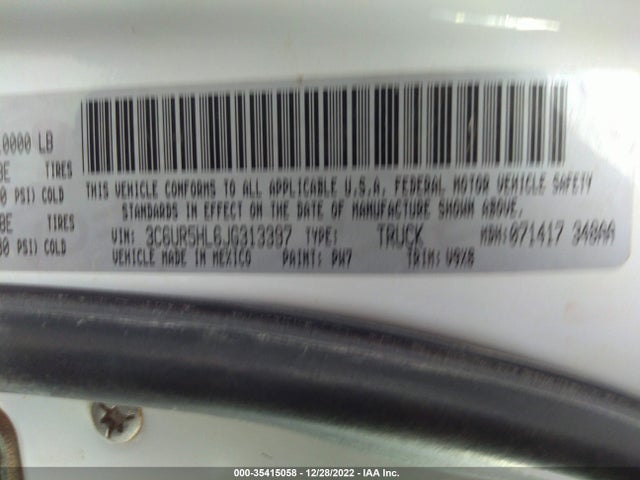 3C6UR5HL6JG313397 RAM 2500 Tradesman