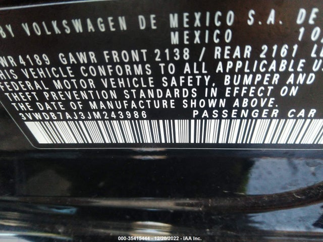 3VWDB7AJ3JM243986 Volkswagen Jetta 1.4t