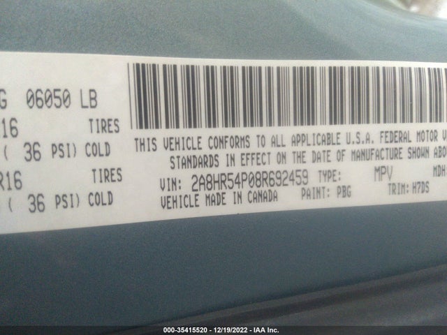 2A8HR54P08R692459 Chrysler Town & Country Touring