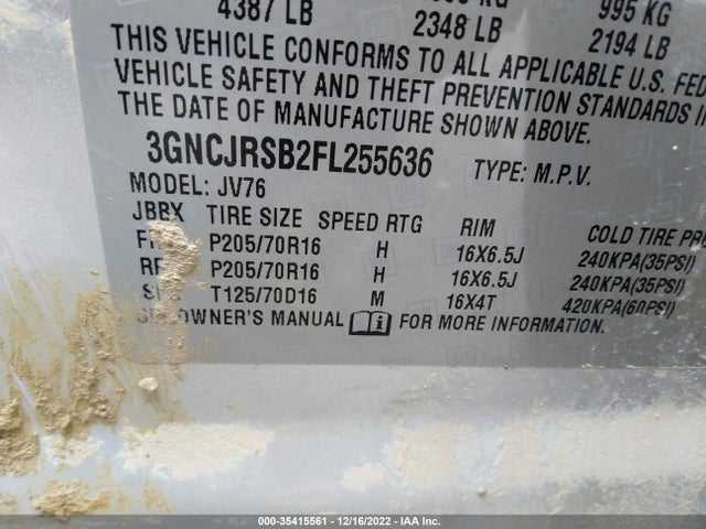 Chevrolet Trax Lt 2015 3GNCJRSB2FL255636 Image 10