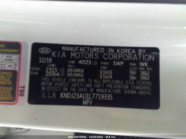 KNDJ23AU1L7719335 KIA SOUL S