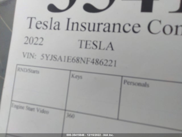 Tesla Model S Plaid 2022 5YJSA1E68NF486221 Image 9