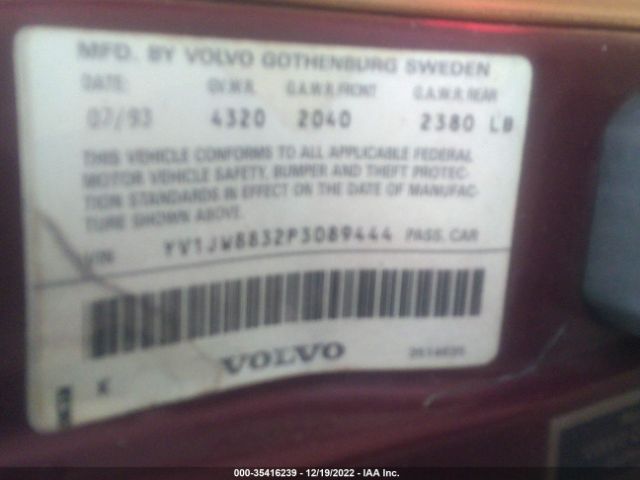 YV1JW8832P3089444 Volvo 940