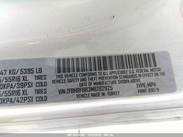 2021 Ram Promaster City, VIN: ZFBHRFBB3M6T92925