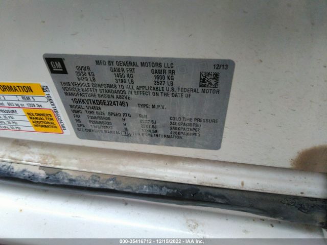 1GKKVTKD6EJ247461 GMC Acadia Denali