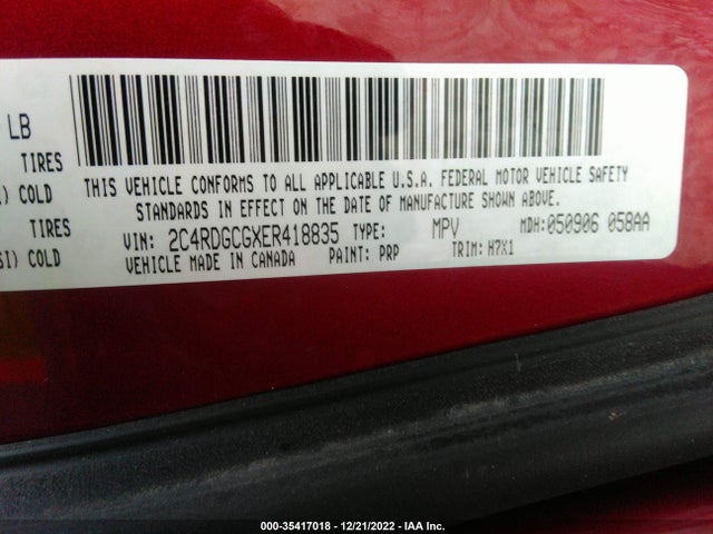 Dodge Grand Caravan Sxt 2014 2C4RDGCGXER418835 Image 9