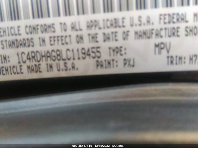 Dodge Durango Sxt 2020 1C4RDHAG8LC119455 Image 9