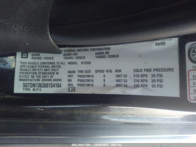 5GTDN136368154164 Hummer H3