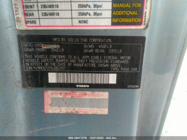 YV1MC67278J053121 Volvo C70