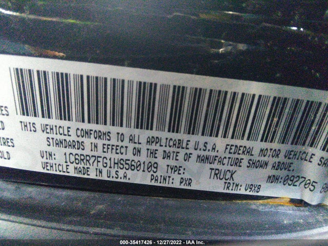 2017 RAM 1500 EXPRESS VIN: 1C6RR7FG1HS560109