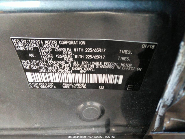 2018 Toyota RAV4, VIN: JTMRJREV9JD203864