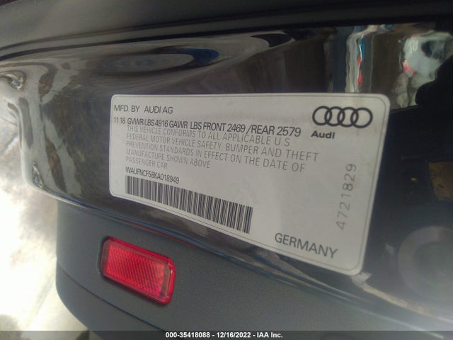 2019 Audi A5, VIN: WAUFNCF58KA018949