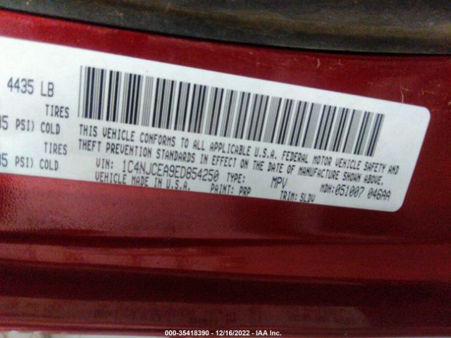 1C4NJCEA9ED854250 Jeep Compass High Altitude