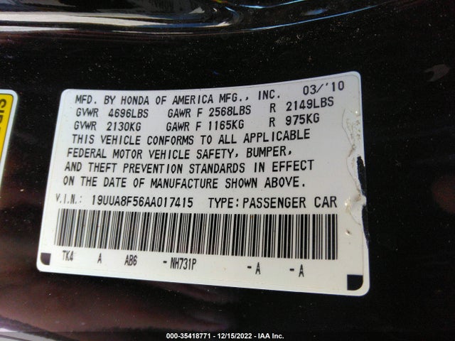Acura TL TECH 2010 19UUA8F56AA017415 Image 14