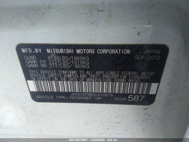 JA32V2FW5DU010618 Mitsubishi Lancer Se