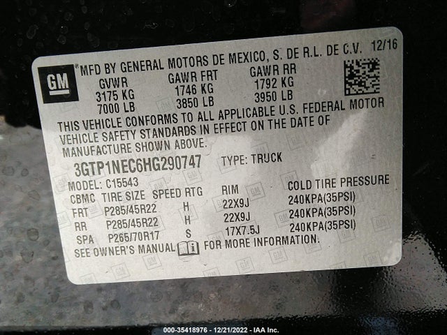 GMC Sierra 1500 Slt 2017 3GTP1NEC6HG290747 Image 11