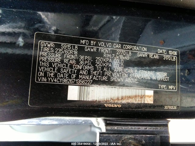 Volvo Xc90 I6 2007 YV4CY982671356227 Image 10